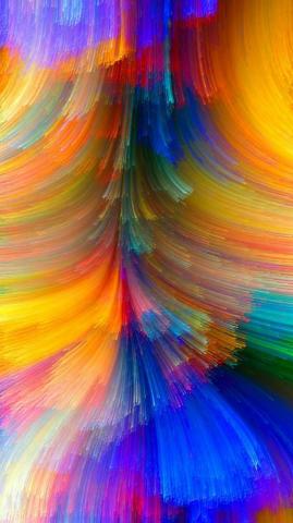 Colorful Lines Brightness Curves Abstract iPhone