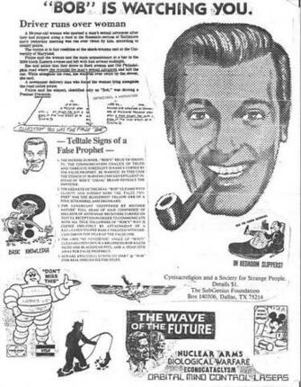 Bob Is Watching You Church Of The Subgenius Flyer Circa