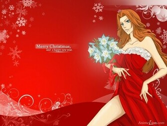 Christmas Matsumoto Rangiku Anime Manga Orange Hair Wallpaper