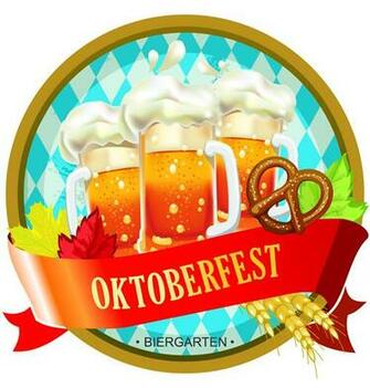 Oktoberfest Label Vintage Background Material Vector