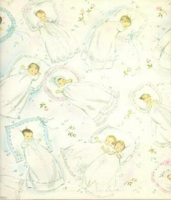 Vintage Baby Shower Background Wrapping