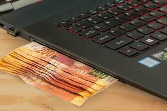 HD Wallpaper Black Laptop Computer On Top Of Table Ecommerce