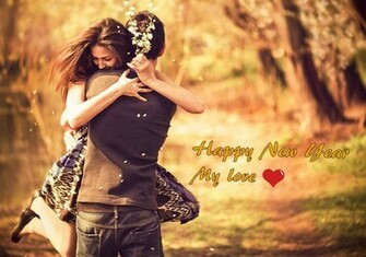 Happy New Year Couple Love HD Wallpaper Stylish