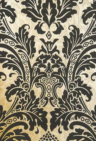 Elegant Black And Gold Wallpaper Blake Damask