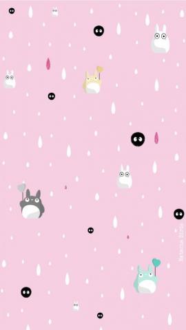 Totoro Rose Cute Cartoon Wallpaper Studio Ghibli