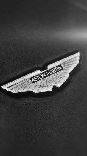 Simple Aston Martin Logo Dark Background iPhone Wallpaper