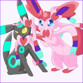Sylveon And Umbreon Bound By The Bow Eevee Know Your Meme