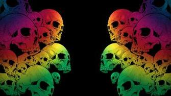 Cool Neon Skull Desktop Background
