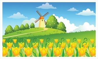 Wallpaper Cartoon Garden Desktop