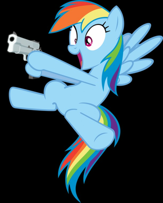 Cute Rainbow Dash With Another Gun By Megarainbowdash2000 On