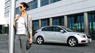 Chevrolet And Girls Desktop Wallpaper HD Wide