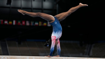 Biles Returns To Olympic Competition Wins Bronze On Beam Wjhl