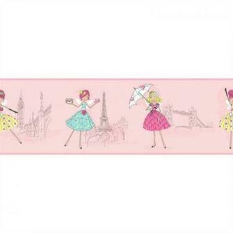 Pink Dlb07527 Vintage Fairies London Paris Hoopla Wallpaper