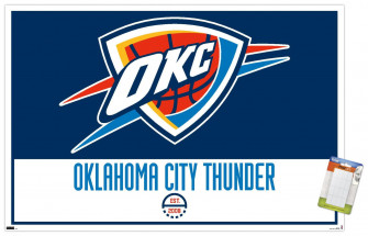 Nba Oklahoma City Thunder Logo Wall Poster X