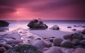 Romantic Sunset On The Shore