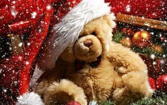 Christmas Teddy Bear Computer Desktop Wallpaper