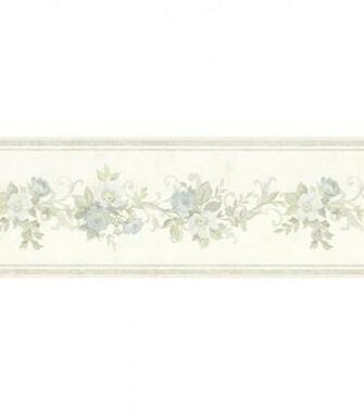 Light Blue Floral Wallpaper Borderlory
