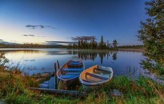 Wallpaper Lake Boats Norway Hemsedal Image For Desktop