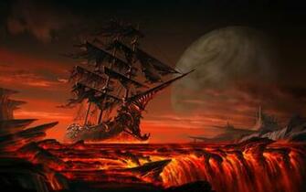 Fantasia De Navio Fantasma From Hell Vetor