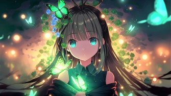 Anime Girl Wallpaper 4k Green Eyes Girly