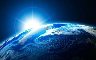 Planet Earth Light Clouds Ocean Landscapes Stars Wallpaper Background
