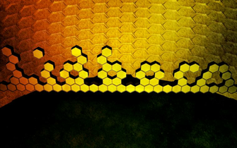Abstract Yellow Wallpaper Hexagons