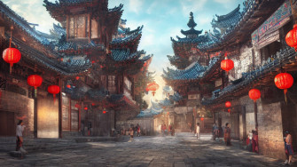 Prompthunt Old Chinese City Fantasy Artwork Very