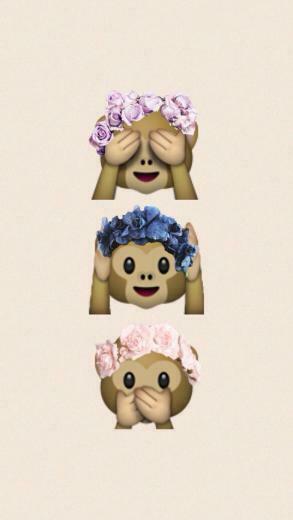 Background Crown Emoji Floral Monkey Sassy Wallpaper