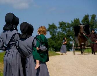 Amish Walking High Resolution HD Wallpaper General