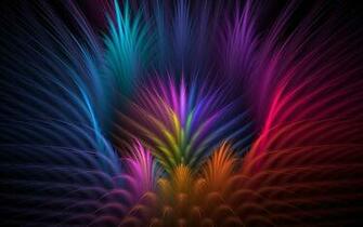 Multicolored Feather Wallpaper Feathers Colorful Abstract HD