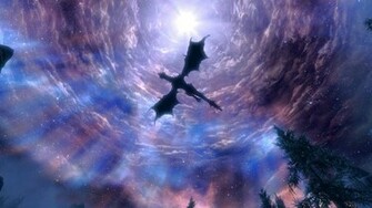 Dragon Purple Sky