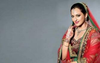 Sonakshi Sinha In Dulhan Dress HD Wallpaper