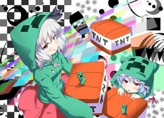 Minecraft Hoodie Anime Remilia Scarlet Girls Fan Art