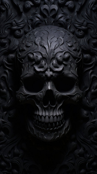 Black Skull Wallpaper