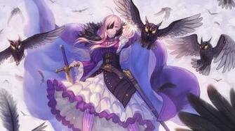 Anime Girl Owl Sword Pixiv Fantasia Wallpaper HD A788