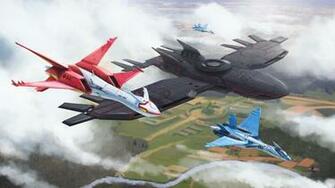 Latios Latias Jets Ace Combat Wallpaper HD Desktop And