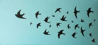 Swallows Wall Decor Curly Made