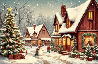 Old Fashioned Christmas Wallpaper