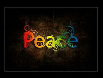 The Word Peace Colorful Wallpaper