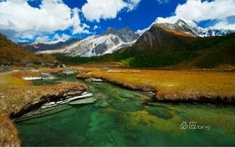 Beautiful Lake Mountains Full HD Nature Background Wallpaper For