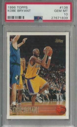 Topps Kobe Bryant Rc Psa Psa10 Sportscards
