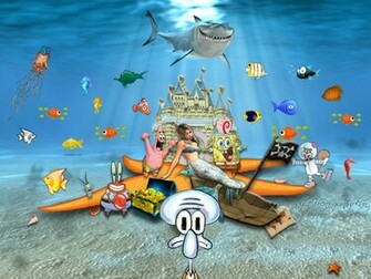 Spongebob Squarepants Characters Wallpaper Pixel Cartoons