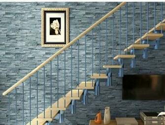 Gray Stacked Stone Wallpaper Textured Grey Tan Brick Bz30