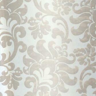 Wall Paper Pewter Large Jacobean Wallpaper Contemporary