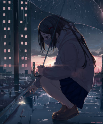Aesthetic Sad Anime Girl Wallpaper