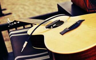 Guitar Acoustic Chair Wallpaper High Resolution