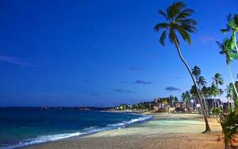 Rio De Janeiro Beach At Night Wallpaper