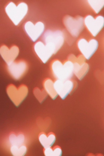 Glowing Hearts Valentines Day Wallpaper For iPhone