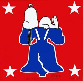 Snoopy 4th Of July Vintage Sticker Snoopn4pnuts