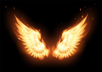 Angel Fire Wings Wallpaper